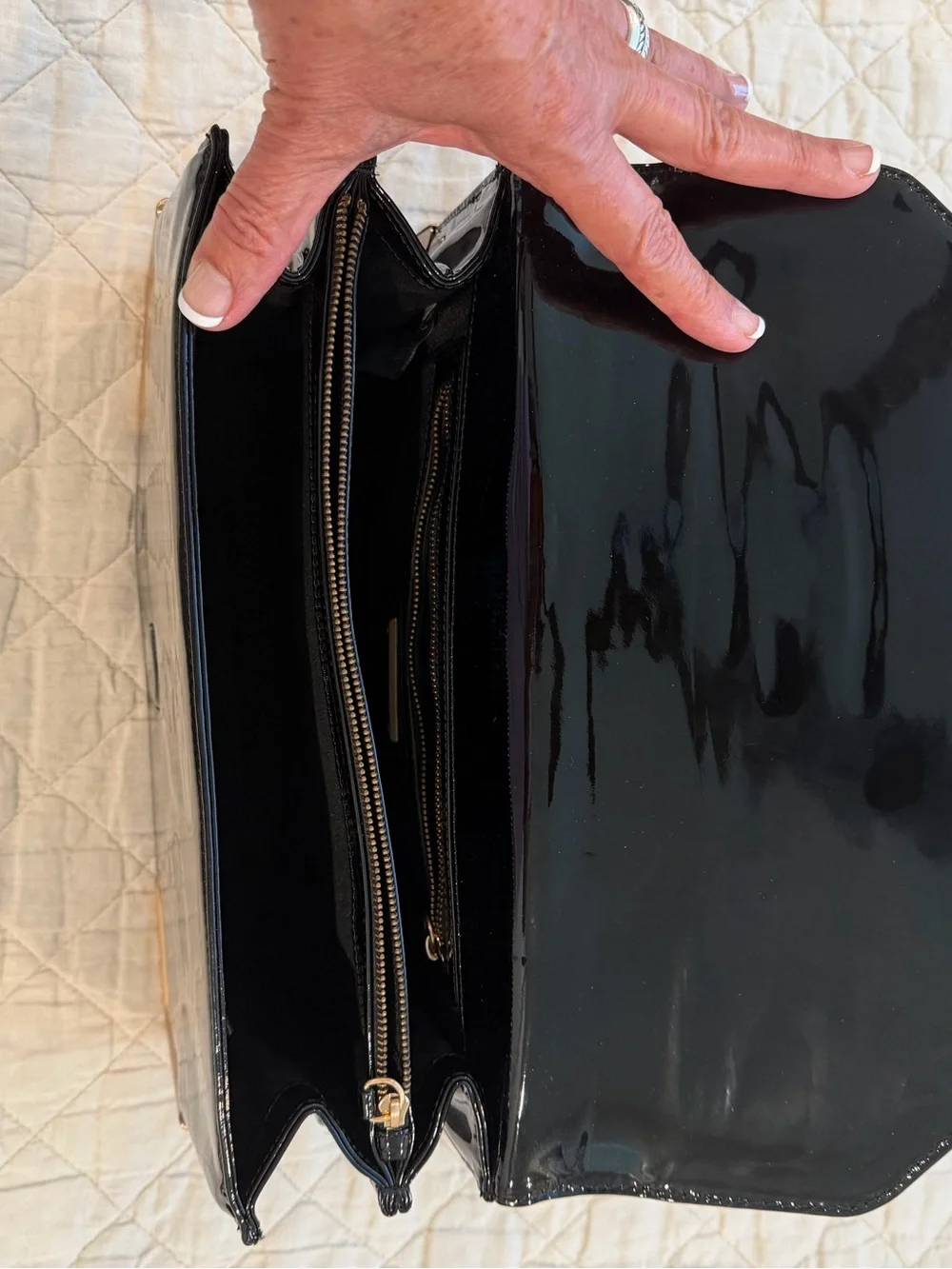 Rachel Zoe Charlotte Patent Leather Clutch.